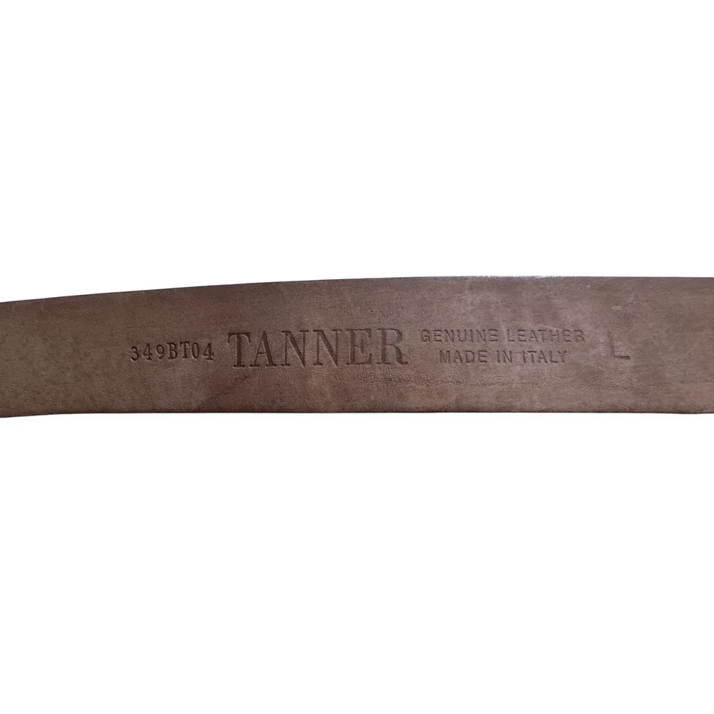 Tanner Italy 90s Leather Belt Croc Embossed Terracotta Pink Square Buckle Sz L